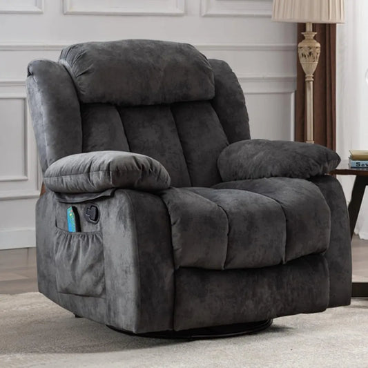 HUANZHUANG Massage Swivel Rocker Recliner Chair With Heat