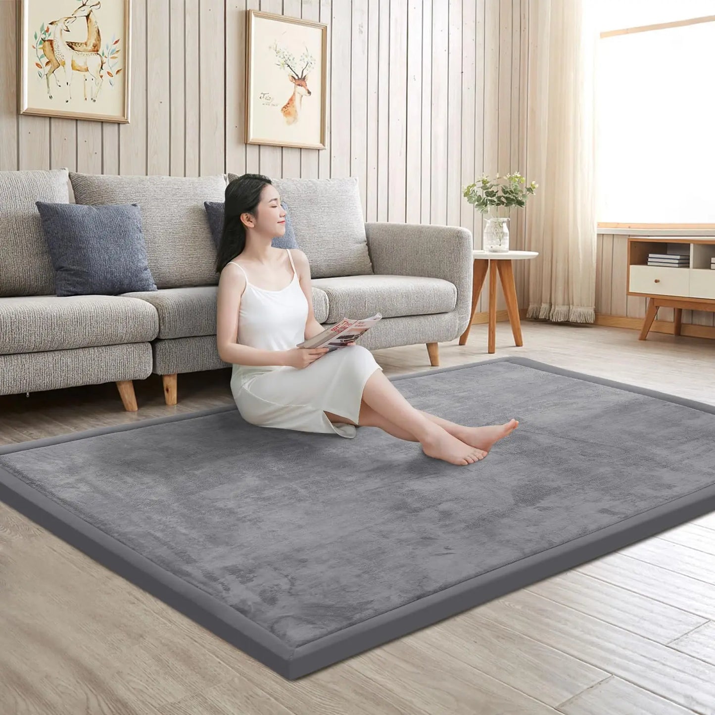 PapaMama Baby Play Mat Rug For Crawling And Playtime