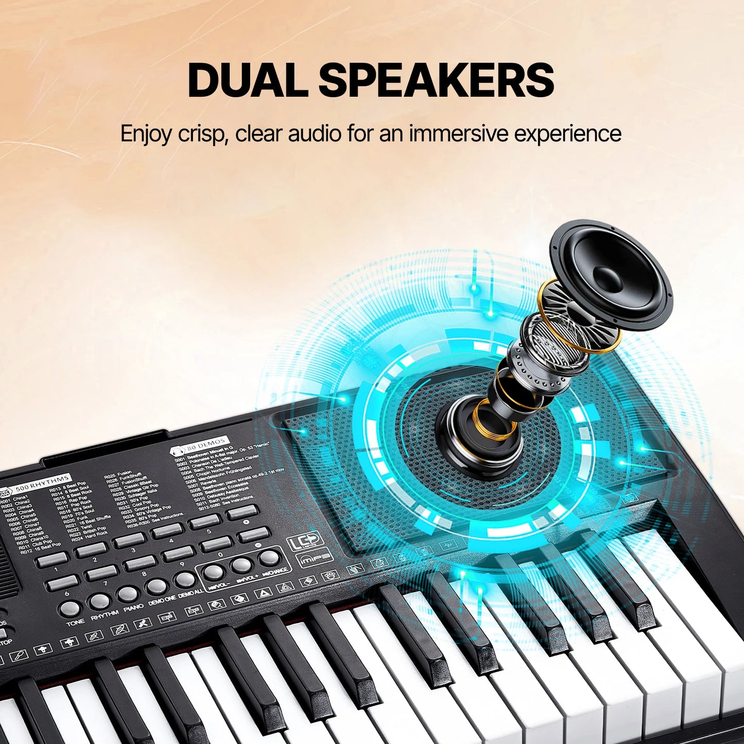 SucceBuy 88 Key Digital Piano Keyboard Semi Weighted
