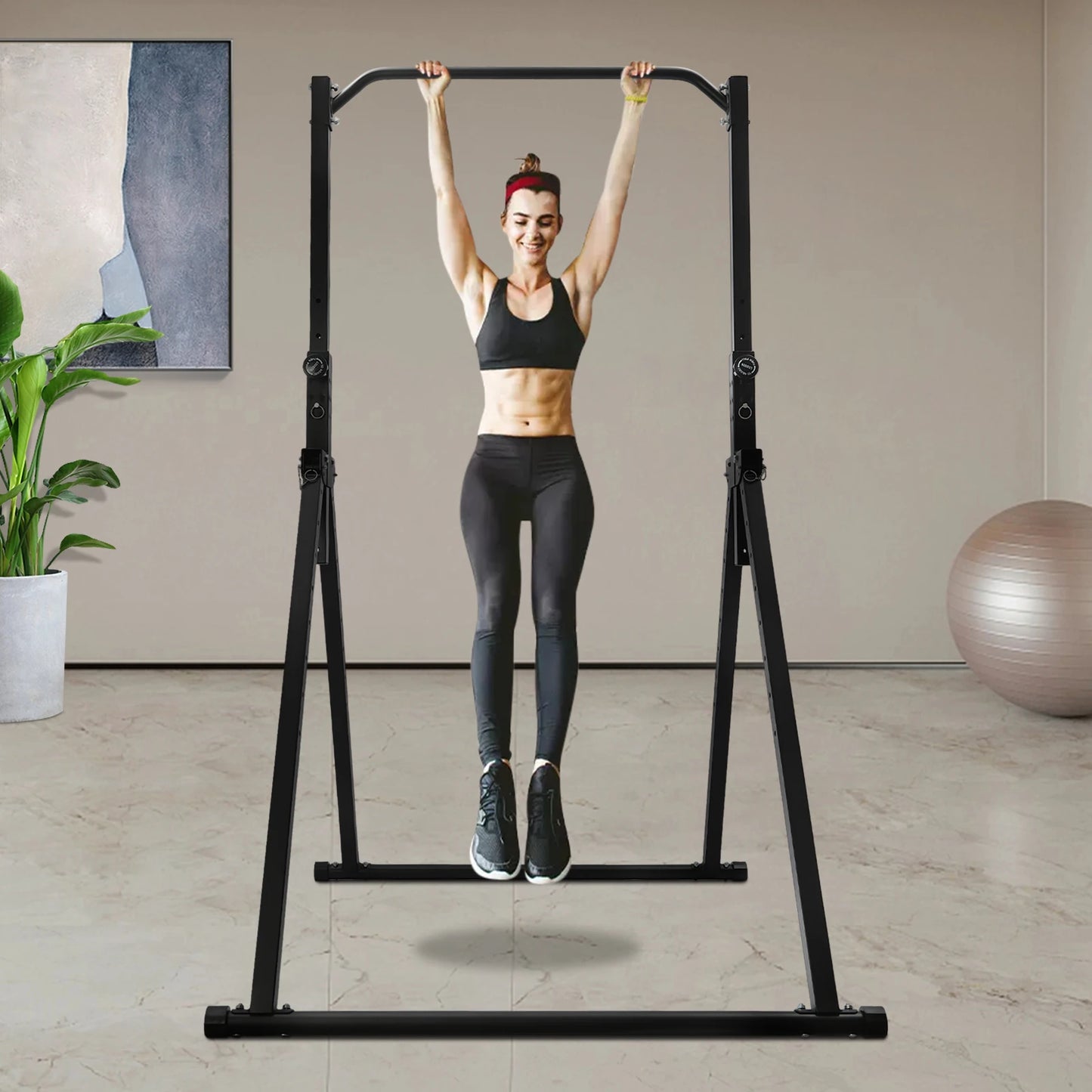 Hign Concerned Horizontal Bar Pull Up Station 200kg Adjustable