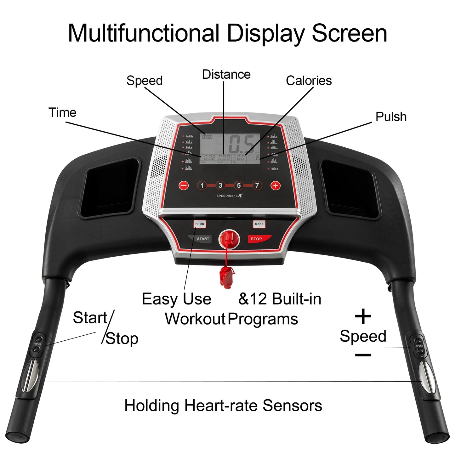 Driving Foldable Treadmill For Home 3 5HP Incline Electric
