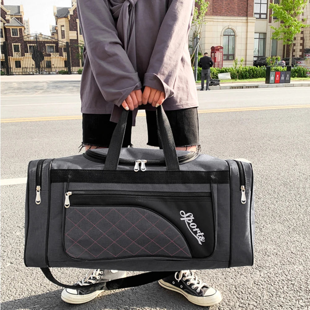 JOCESTYLECN Nylon Travel Duffel Bag Large Capacity Sports