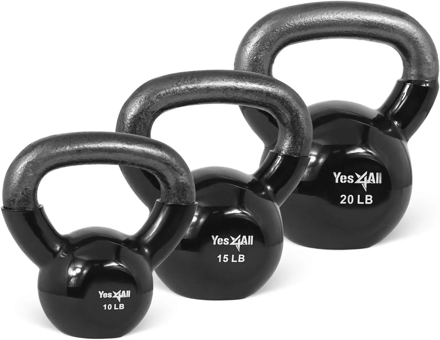 Vinyl Coated Kettlebell Set For Full Body Workout Equipment