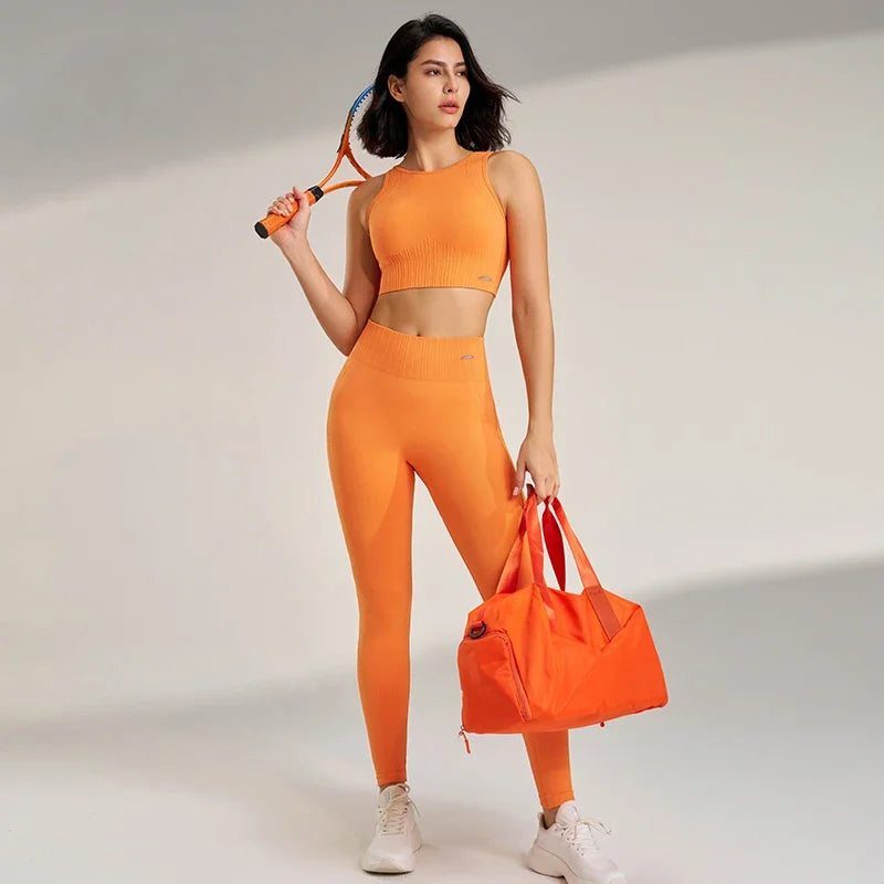 NAQIYAYABEI Yoga Set Women High Waisted Leggings Top