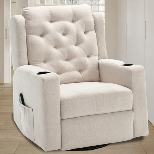 HUANZHUANG Heavy Duty Massage Swivel Rocker Recliner Chair