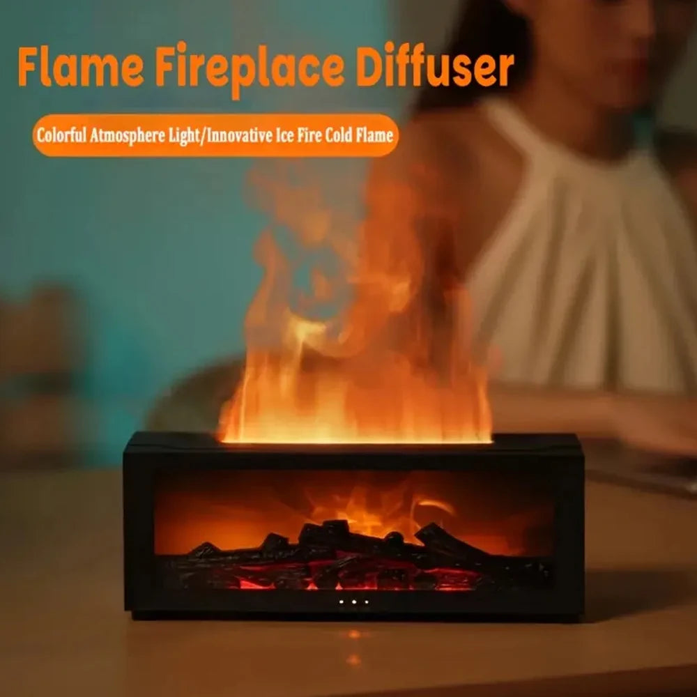Hign-concerned Upgraded Fireplace Diffuser 7 Color Flame