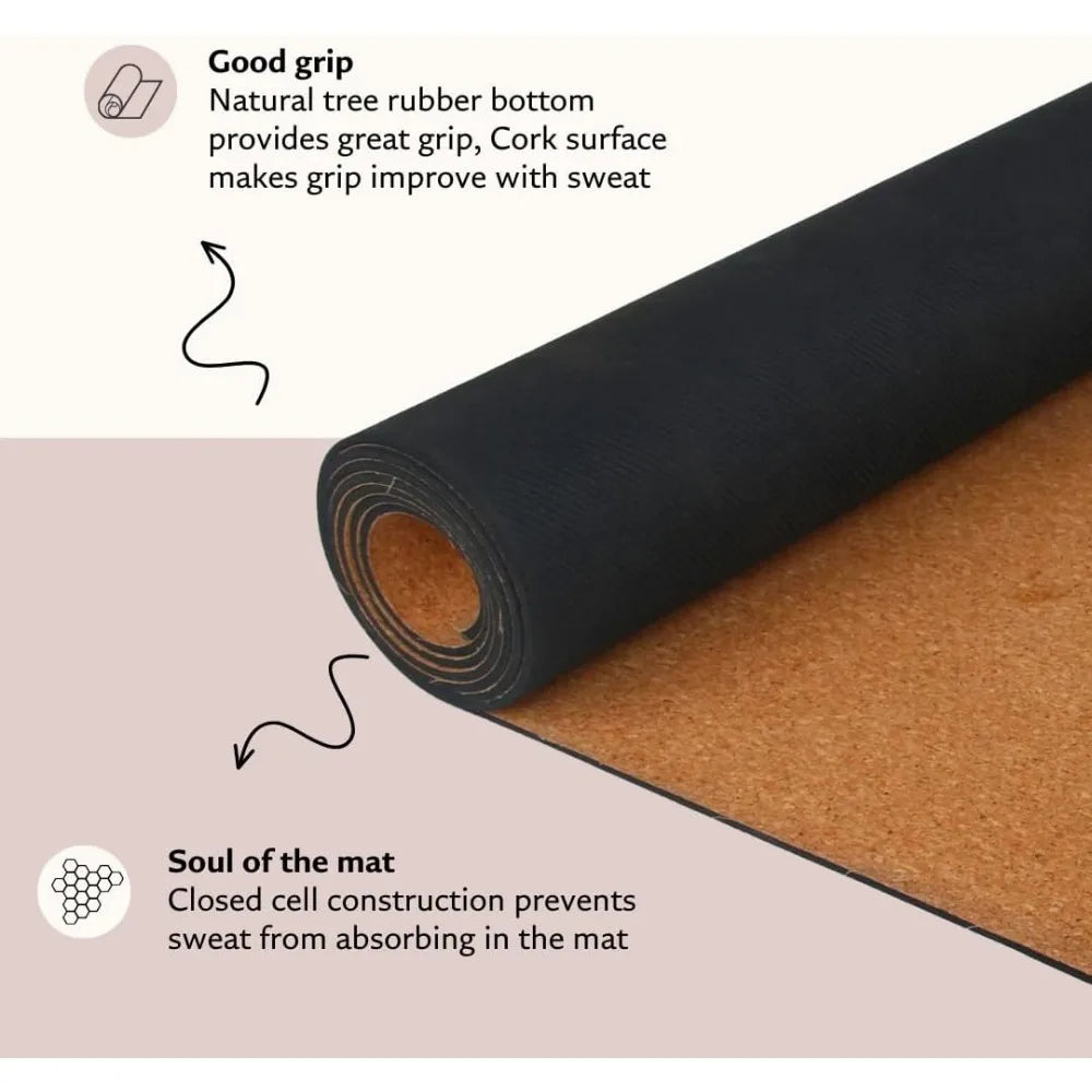 Shakti Warrior Chakra Cork Yoga Mat Premium Non Slip