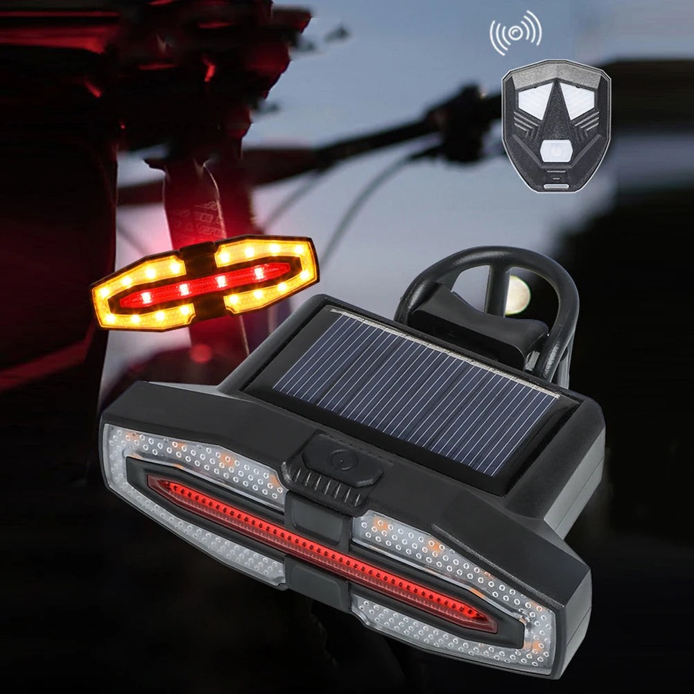 Love And Respect Self Solar LED Bicycle Tail Light Compact