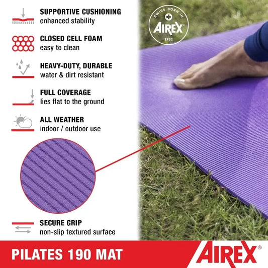 YTYIN Airex Pilates Exercise Mat for Yoga and Therapy
