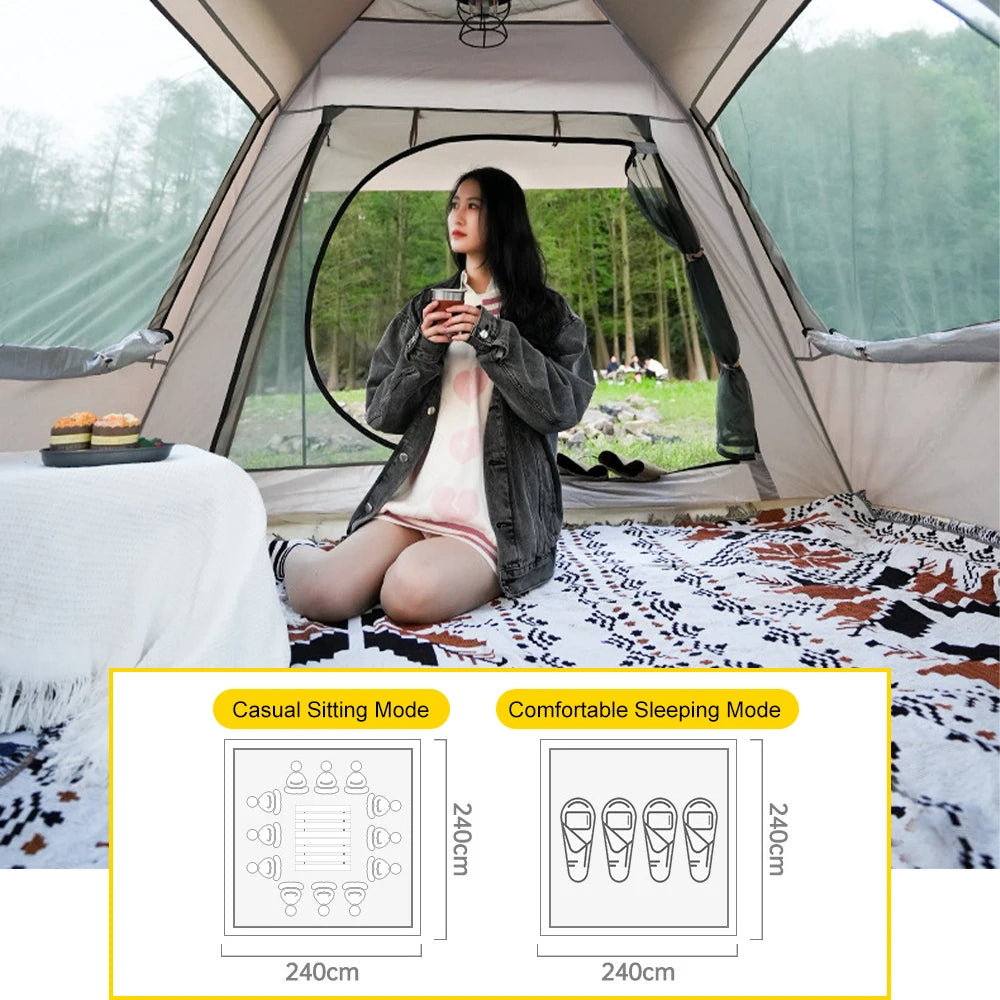 Building Auto Pop Up Tent TwoInOne Canopy Camping Gear