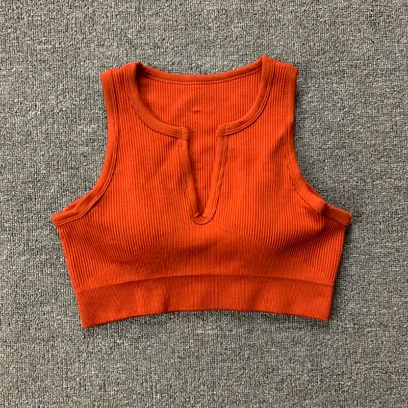 Jiniamour Seamless Yoga Sports Set Women Crop Top Leggings