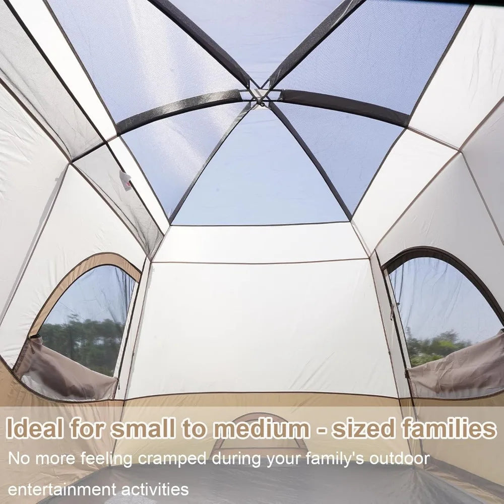 Building Family Camping Tent With Extended Vestibule