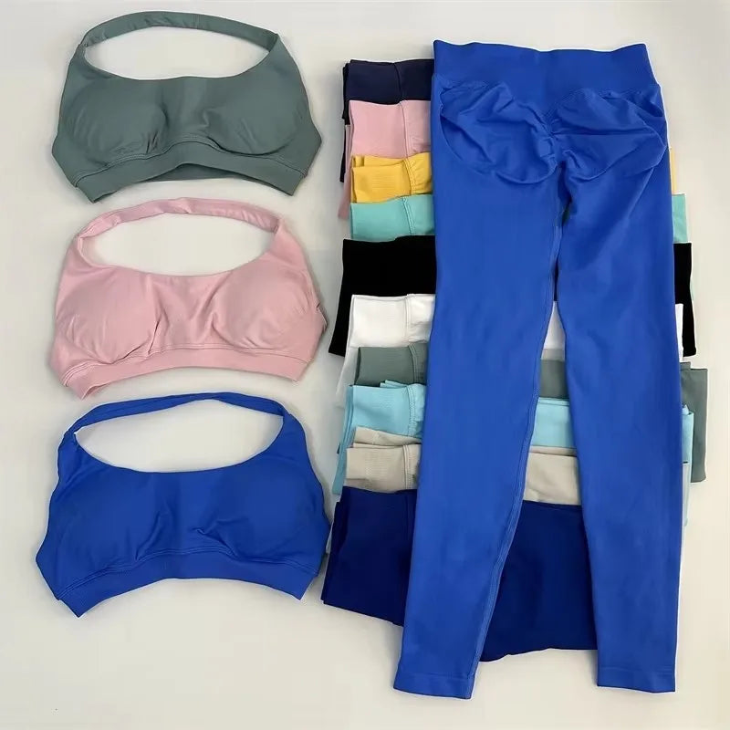 CN Guangdong Women Seamless Yoga Set High Waist Leggings