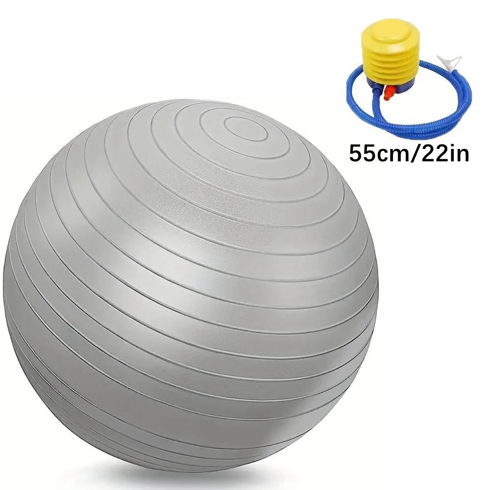 Exercise Ball - Yoga Ball in Multiple Sizes for Workout, Pregnancy, Stability - Anti-Burst Swiss Balance Ball w/Quick Pump