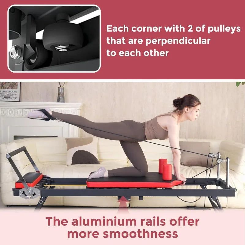 YTYIN Pilates Reformer With Resistance Springs And Cords