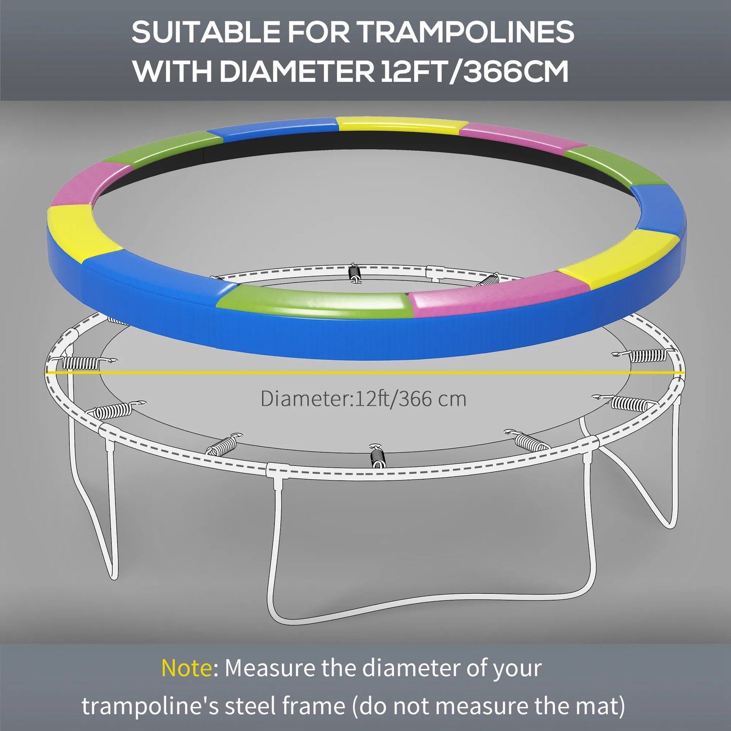 Soozier Trampoline Pad Spring Cover Waterproof Outdoor