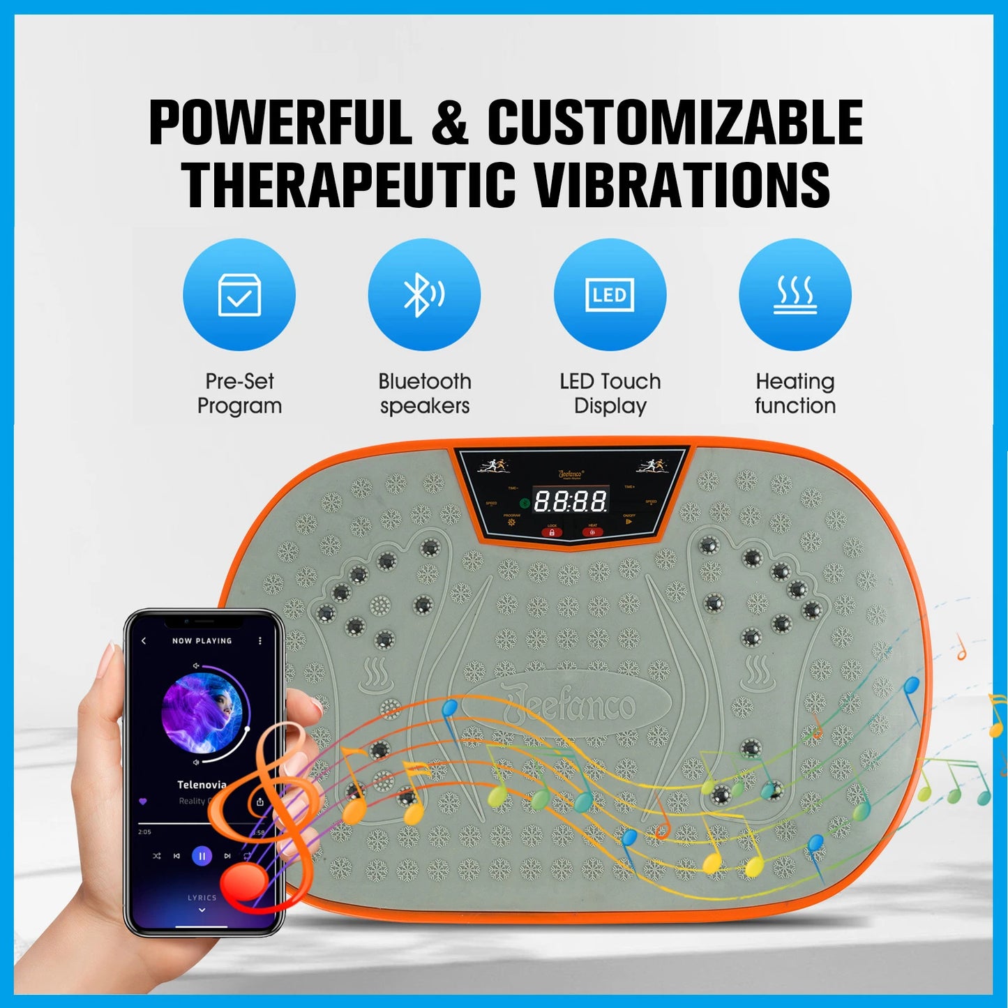 Jeefanco Vibration Plate For Seniors And Teens Home Fitness