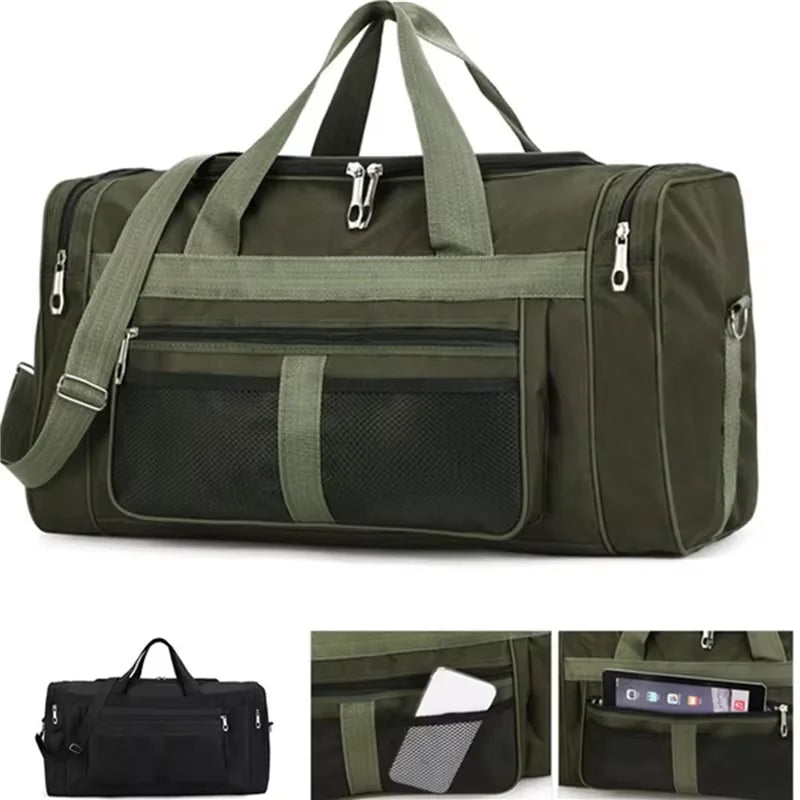 JOCESTYLECN Nylon Travel Duffel Bag Large Capacity Sports