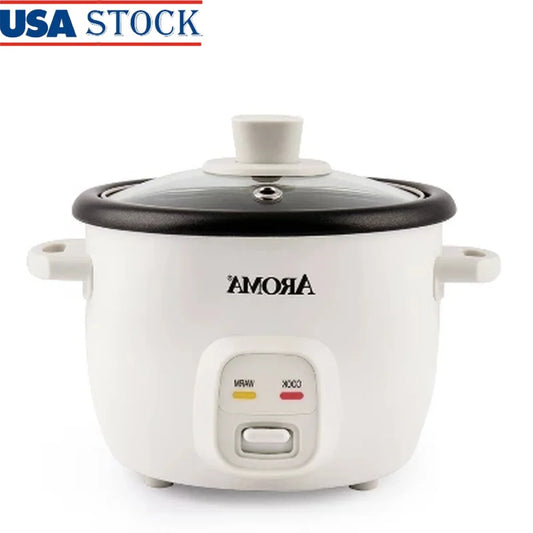XMSJ 4 Cup Nonstick Rice Cooker With Glass Lid Warm Mode