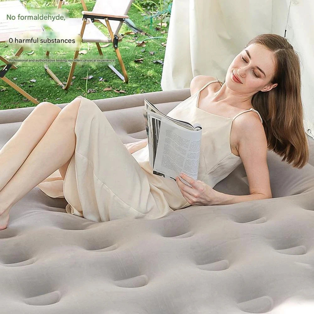 Camping Air Bed With Backrest For Two Persons Outdoor