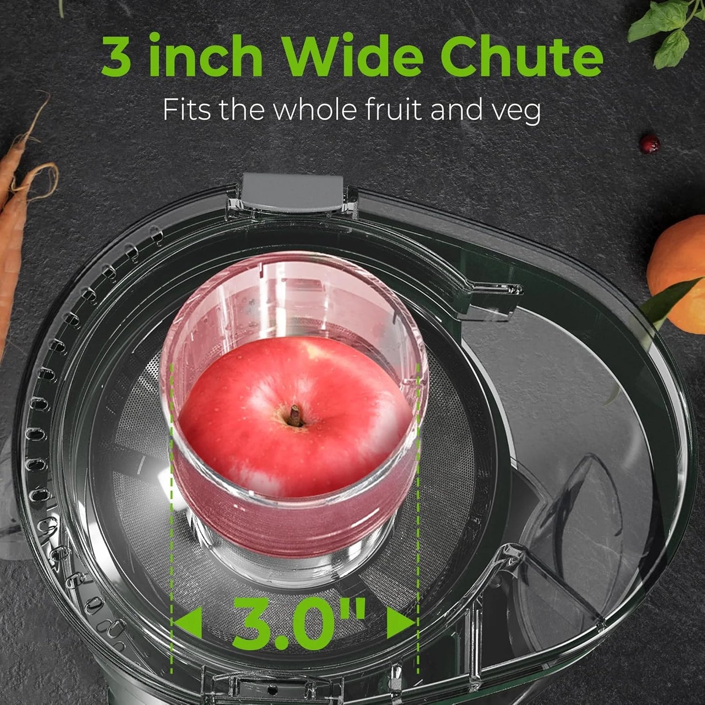 SEJOY Juicer Extractor With Two Speeds Large Mouth BPA Free