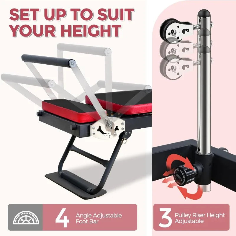 YTYIN Pilates Reformer With Resistance Springs And Cords
