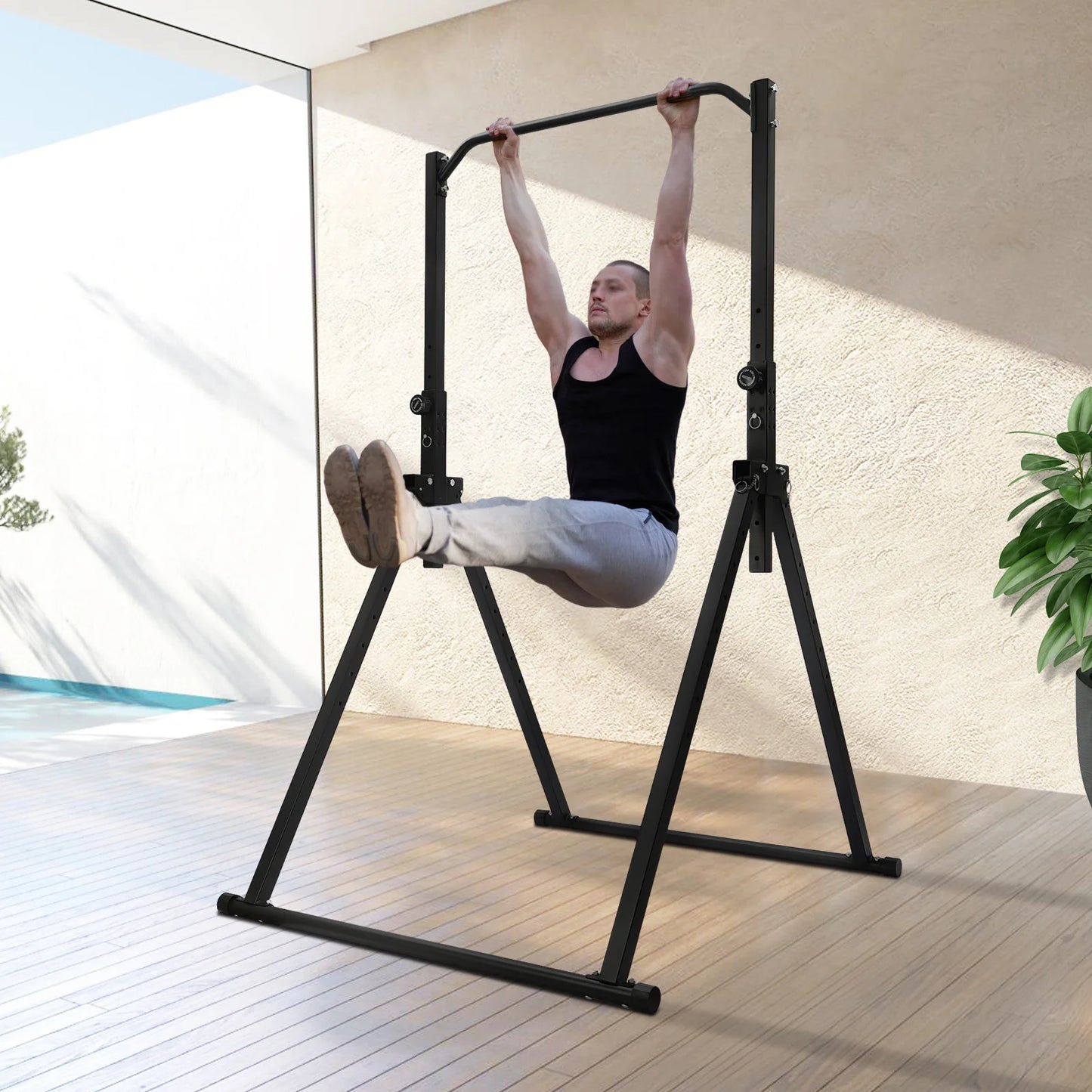 Hign-concerned Adjustable Pull-Up Bar 440lb Freestanding