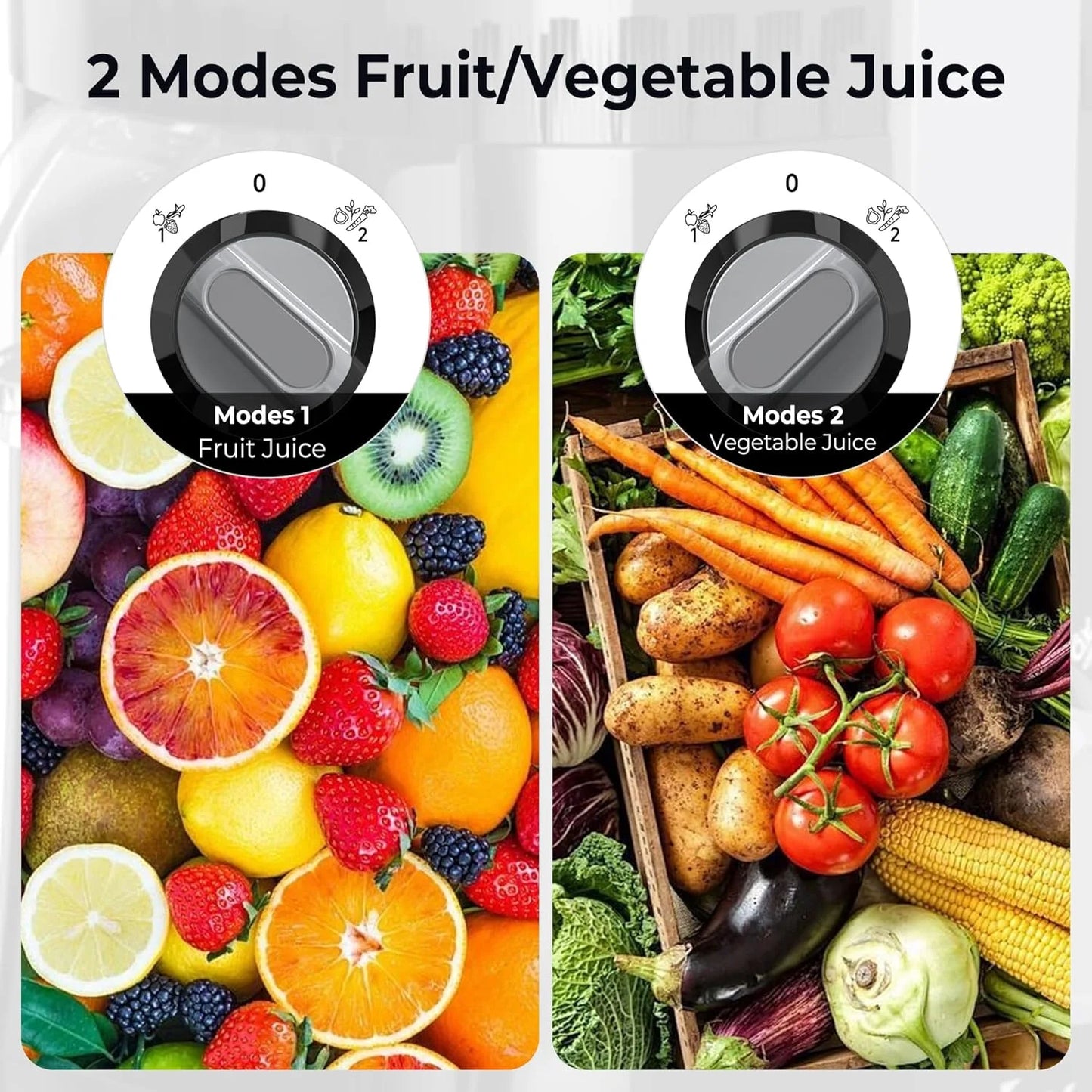 SEJOY Juicer Extractor With Two Speeds Large Mouth BPA Free