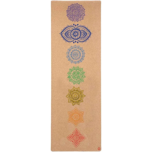 Shakti Warrior Chakra Cork Yoga Mat Premium Non Slip