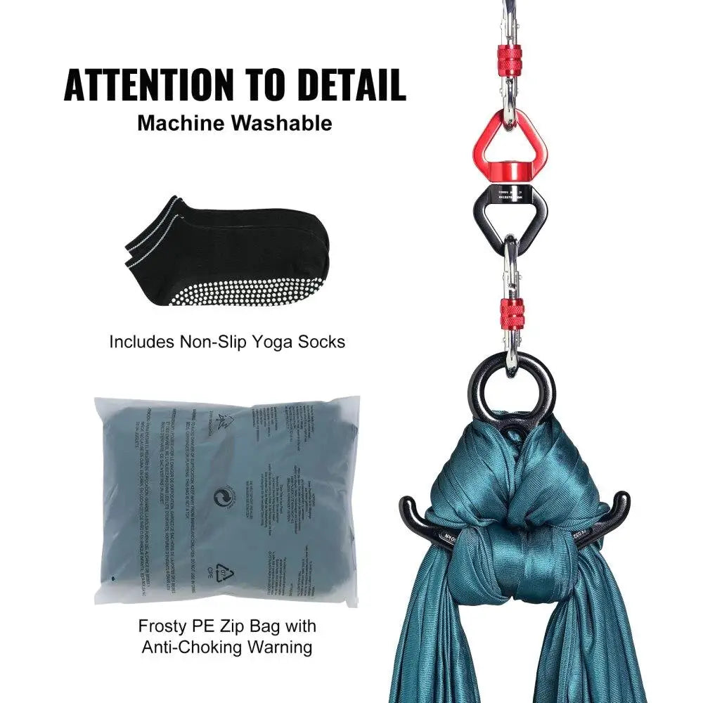 Hign-concerned Aerial Silk Yoga Swing Kit 100gsm Nylon