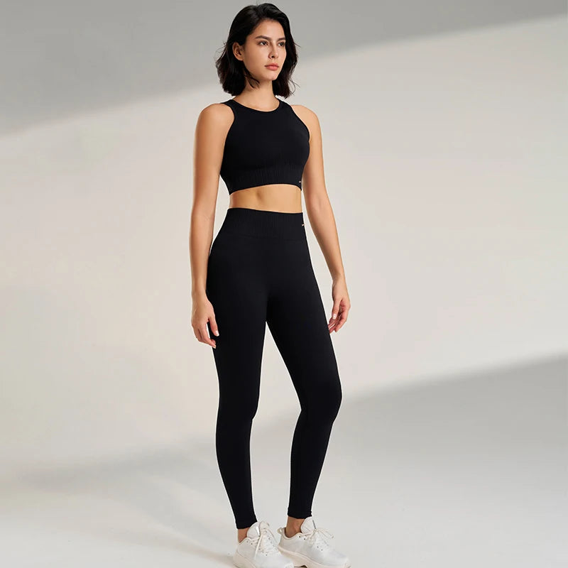 NAQIYAYABEI Yoga Set Women High Waisted Leggings Top