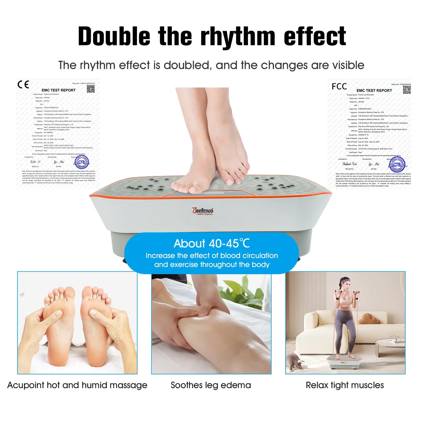 Jeefanco Vibration Plate For Seniors And Teens Home Fitness