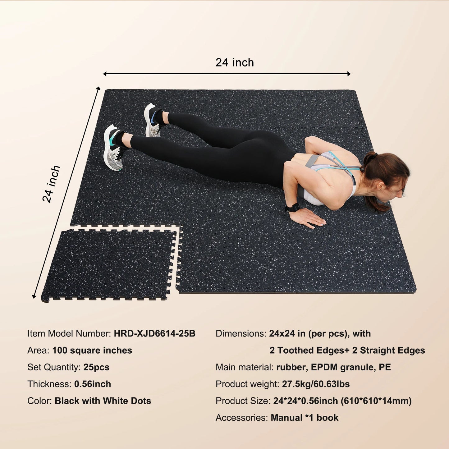 SucceBuy Premium Interlocking Floor Mats for Home Gym