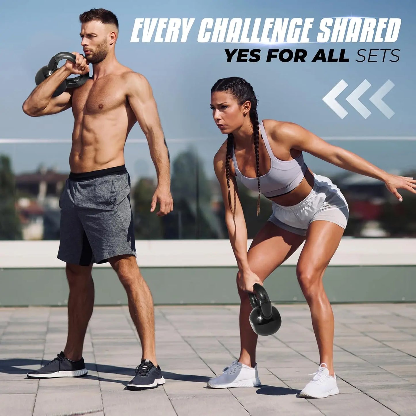 Vinyl Coated Kettlebell Set For Full Body Workout Equipment