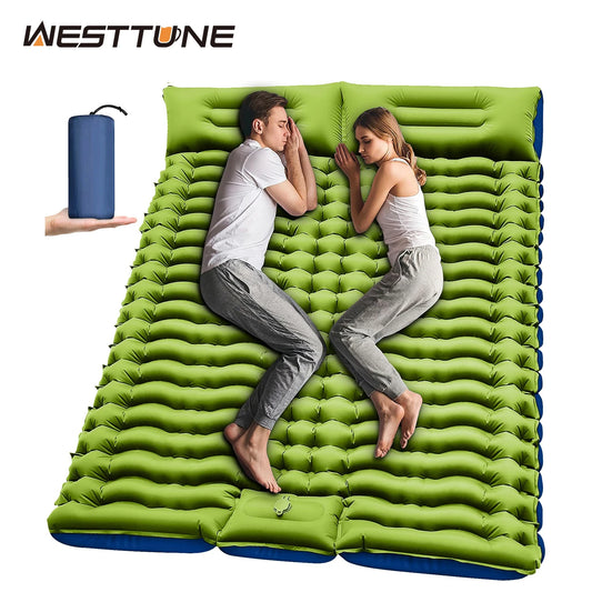 West Tune Double Sleeping Pad Built In Foot Pump Backpack