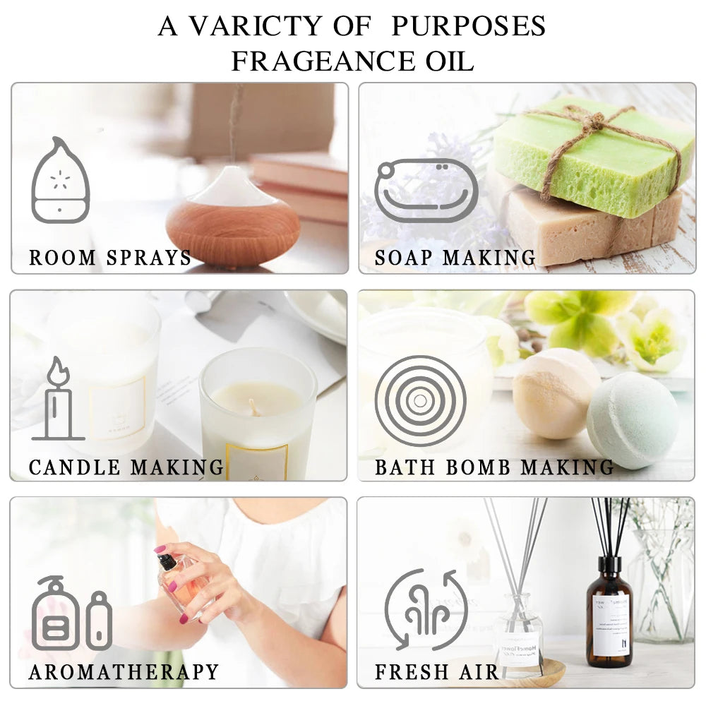 MAYJAM Essential Oils Kit Bottles Lavender Jasmine Vanilla