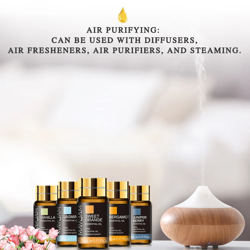 MAYJAME 28pc Pure Essential Oils Gift Set For Diffuser