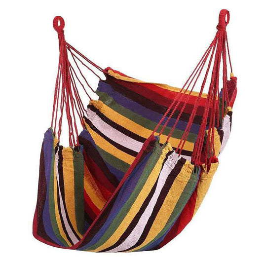 General Use Outdoor Hammock Chair Canvas Rope Swing