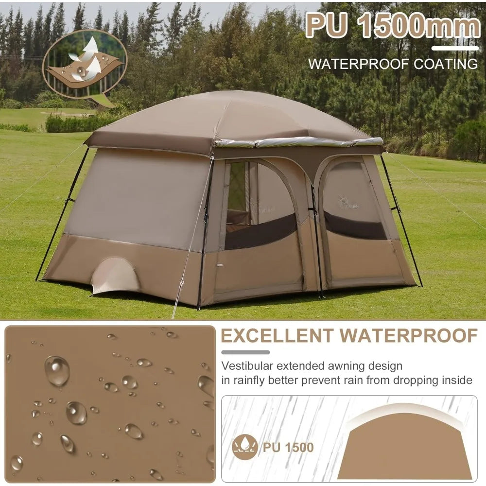 Building Family Camping Tent With Extended Vestibule