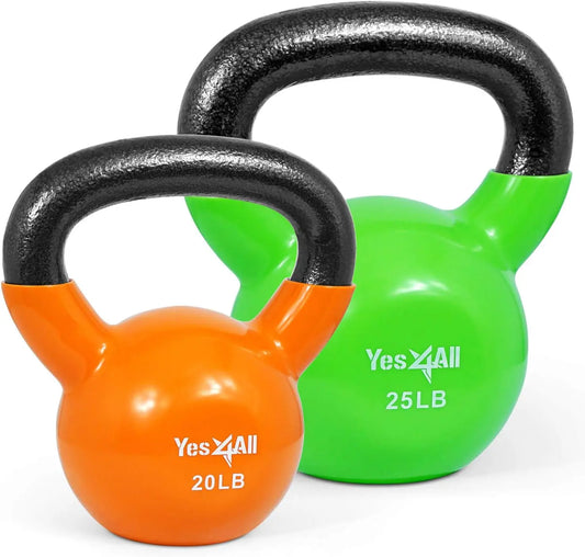 Vinyl Coated Kettlebell Set For Full Body Workout Training