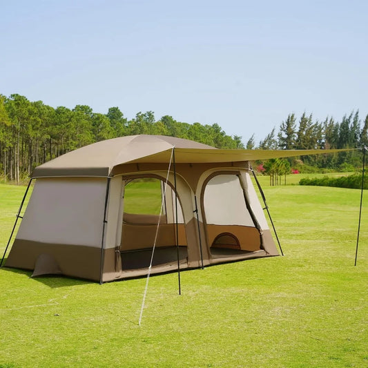 Building Family Camping Tent With Extended Vestibule