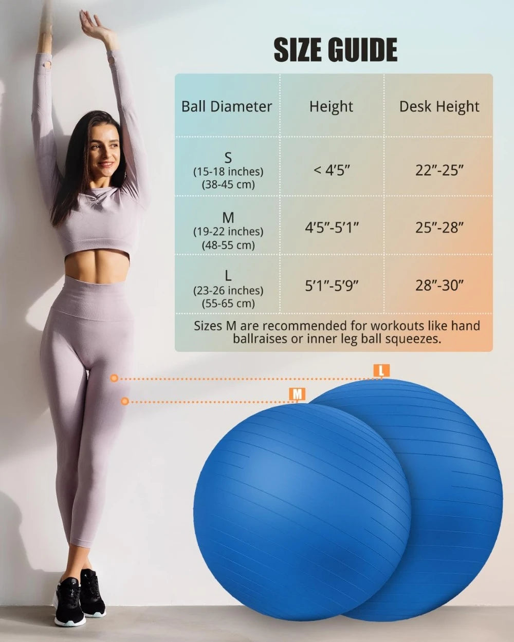 Hign-Concerned Yoga Ball Anti Slip Stability Swiss Ball