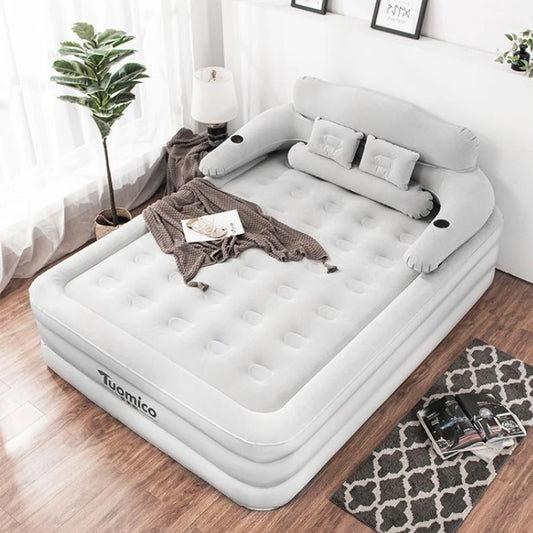 Camping Air Bed With Backrest For Two Persons Outdoor