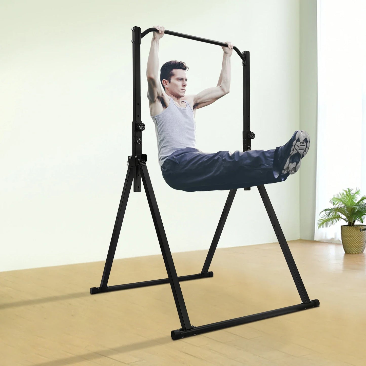 Hign Concerned Horizontal Bar Pull Up Station 200kg Adjustable