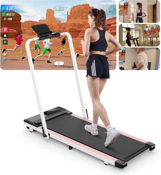 Driving Foldable Walking Treadmill With Remote App Control