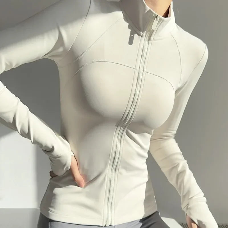 Women Zip Fitness Jacket Quick Dry Breathable Yoga Top