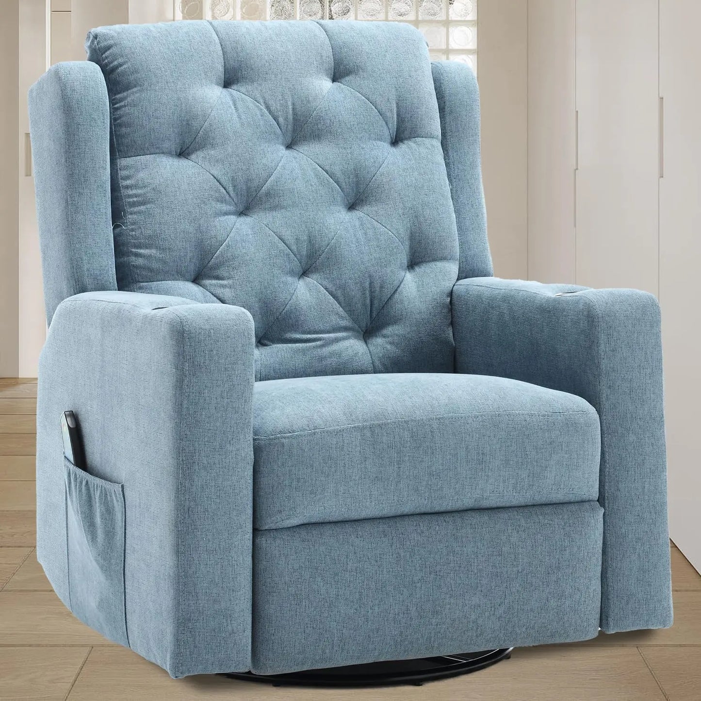 HUANZHUANG Heavy Duty Massage Swivel Rocker Recliner Chair