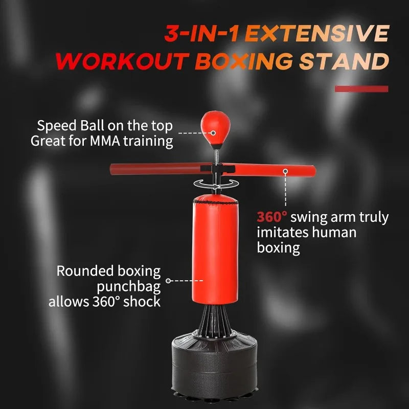 YTYIN Boxing Bag Freestanding Punching Bag With Speed Ball