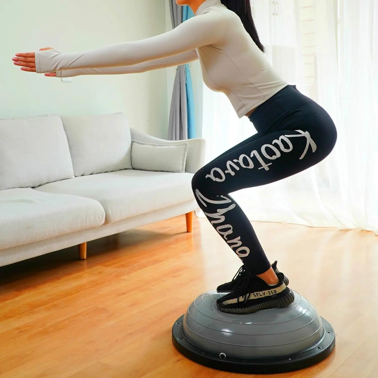 Balance Ball Half Ball Exercise Trainer With Band Kit