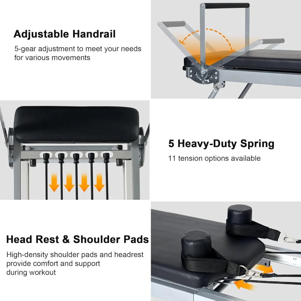Guangbai Foldable Pilates Reformer For Home Gym Workouts